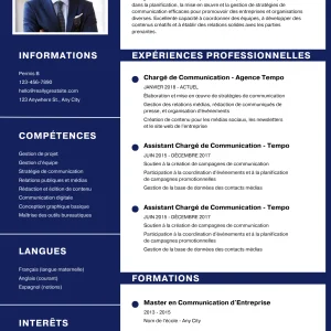 CV SOLUTPRINT · Modèle 16
